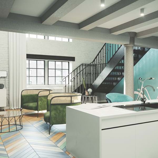 Open plan kitchen / living area Image
