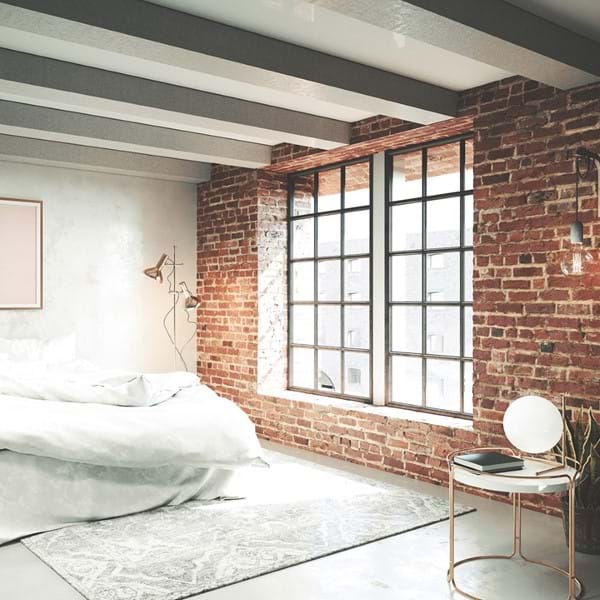Bedrooms with large windows Image