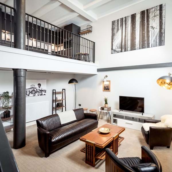 Generous open-plan duplex layouts evoke New York-style loft living Image